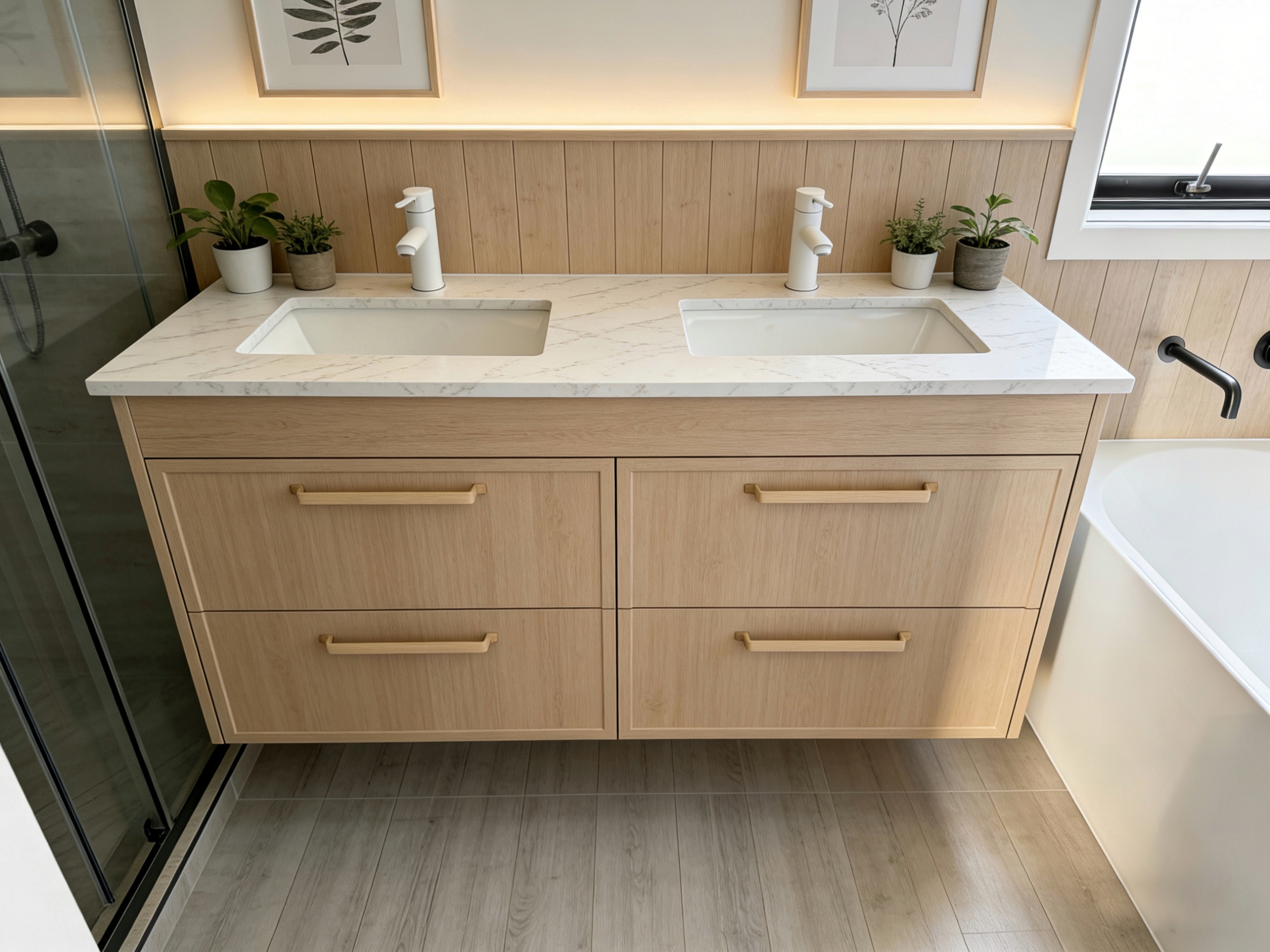 Bathroom vanity and custom joinery